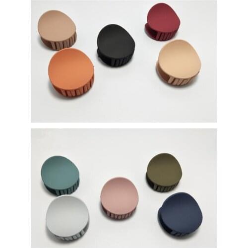 Hot 500pcs/lot Fashion Design Women Hair Claw Solid Color Hair Crab Retro Square Scrub Hair Clips