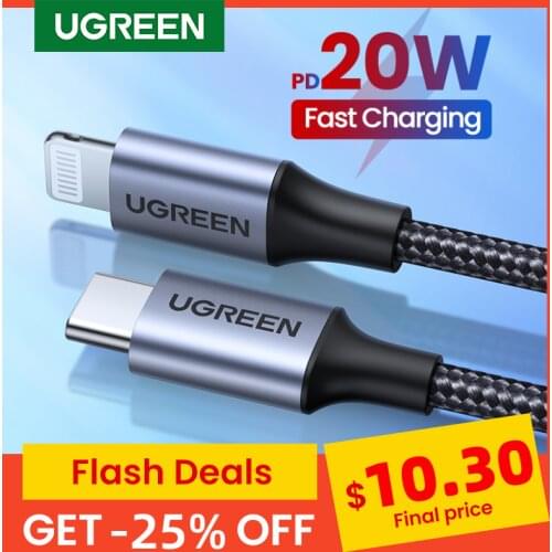 UGREEN USB C to Lightning Cable for iPhone 12 mini Pro Max PD18W 20W Fast Charging Data PD Cable for MacBook iPad Pro USB Wire