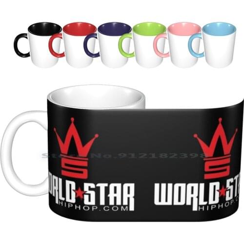 Wshh Ceramic Mugs Coffee Cups Milk Tea Mug Worldstar World Star Hip Hop Rap Music Wshh Creative Trending Vintage Gift Bottle Cup