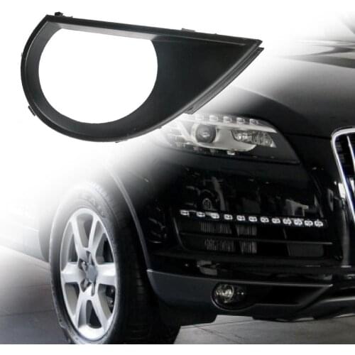 Fog Light Cover Anti-scratch Replacement ABS Left/Right Fog Lamp Trim Cover Replacement 4L0807489A 4L0807490A for Audi Q7 11-15