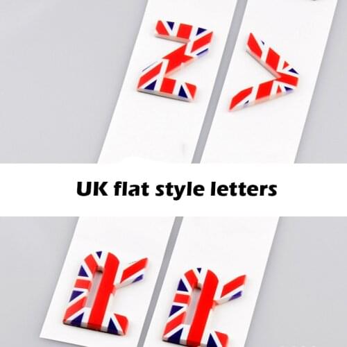 UK Colorful Flag Style ABS Letters Emblem Car Styling Modify Hood Trunk Badge Logo Sticker for RANGE ROVER SPORT Autobiography