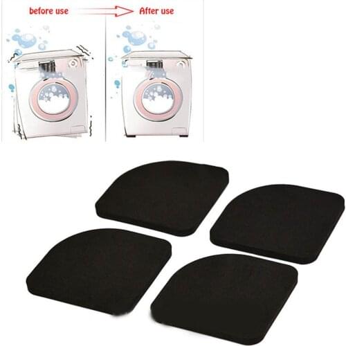 4PCS Black EVA Multifunctional Washing Machine Anti-shock Pads Non-slip Refrigerator Mute Pad Table chair Mat