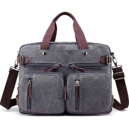 2021 Men Canvas Bag Canvas Briefcase Travel Suitcase Messenger Shoulder Tote Handbag Large Casual Business Laptop Multifunction