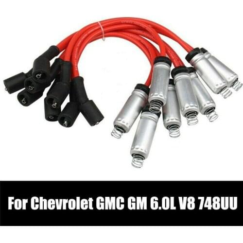 RED Spark Plug Wire Set-Sparkplug Wire Kit For Chevrolet GMC GM 6.0L V8 748UU
