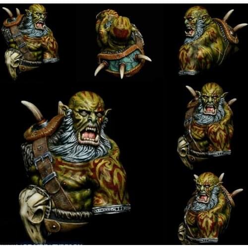 New Unassembled 1/10 ancient man Orc General warrior bust Resin Figure Unpainted Model Kit