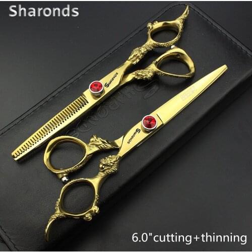 New 6 inch barber shop professional hairdressing scissors 440c steel hair barber scissors set high quality hair salon scissors
