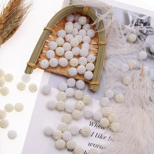 New Round Straight Hole Bayberry Ball Detachable ABS Imitation Pearl DIY Handmade Hole Loose Beads Bracelet Necklace Accessories