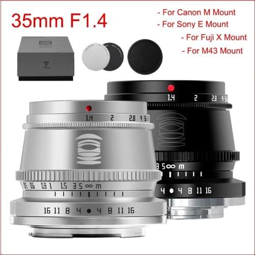 TTArtisan 35mm F1.4 Lens APS-C MF Camera Lens for SONY E FUJI X Nikon Z Canon M Leica L Panasonic Olympus M4/3 mount Camera