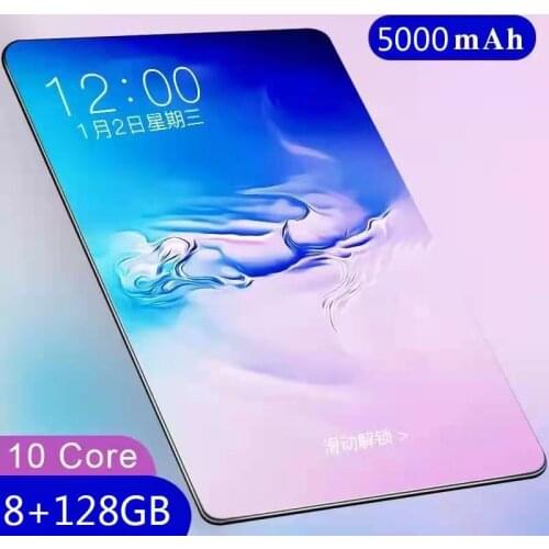 10.1 Inch tablets MediaTek 10 Core IPS 8GB RAM 128GB ROM Cellular 2 SIM Phone Tablet PC 4G WCDMA 3G GSM GPS WIFI Android 10.0 PC