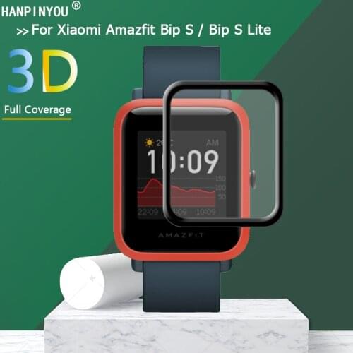 For Xiaomi Huami Amazfit Bip S / Bips Lite Full Cover 3D Curved Plating Soft PMMA PET Film Screen Protector -Not Tempered Glass
