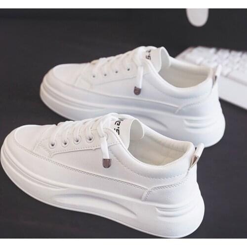 Pu Casual Shoes Women Sneakers Spring/ Autumn Light White Sneakers Platform flat Heel Ladies Shoe Comfortable casual shoes