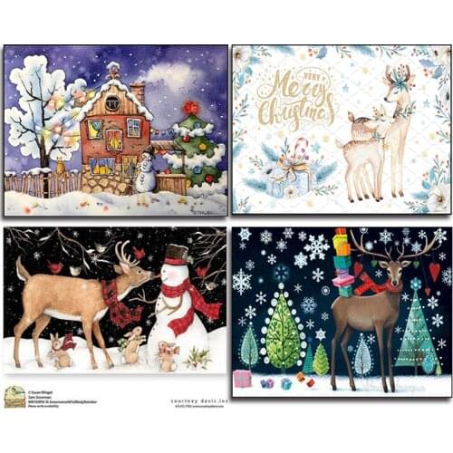 Christmas Decoration Cartoon Painting Diamond Santa Claus Train 5D DIY Picture Of Rhinestones Diamond Embroidery Christmas Gift