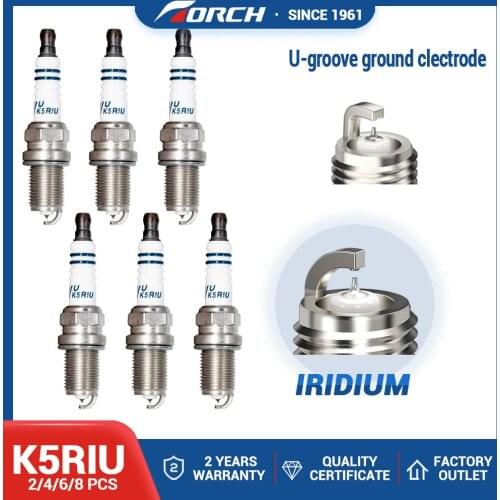 2/4/6/8pcs Original Torch K5RTCU High Performance Iridium Spark Plug for NISSAN for OPEL for TOYOTA for VW for UAZ