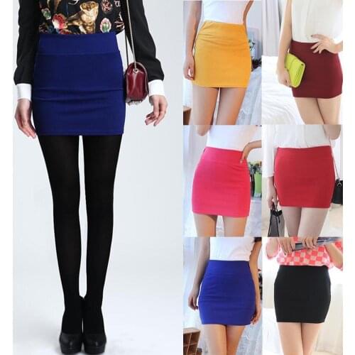 Ladies Dress Women Clothing Beautiful Bottom Candy Color Fashion Party Clubwear Hot Comfortable Summer Bodycon Short Mini Skirt