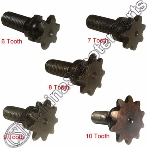 6 7 8 9 10 6T 7T 8T 9T 10T Tooth Front Pinion Sprocket 47CC 49CC Mini Moto Pocket Dirt Pit Bike ATV 25H T8F