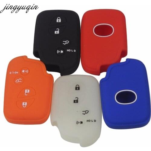 Jingyuqin 10ps 4 Buttons Remote Silicone Key Fob Protect Cover Case For Lexus IS250 ES240 ES350 RX270 RX350 RX300 Keyless Holder
