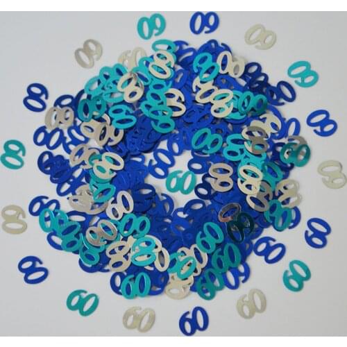 150g The Old Men Age 60 Years Old Sprinkle Metallic Confetti Number Digital Lady Women Happy Birthday Party Table Scatter Decors