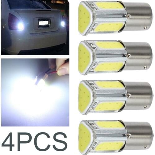 4pcs 1156 BA15S 382 P21W 4 LED 5W 12V 500lm Car Auto Turn Signal Backlight Reversing Lamp White Accessories Parts