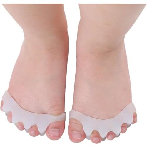 20pairs Silicone Protector Hallux valgus Corrector Toe Separator Child Stretcher Toe Bone Straightener Foot Care For Kid