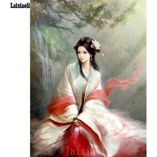 Diamond Painting Japanese classical beauty 3d Picture by numbers 5D DIY Full Square Rhinestone Diamond Mosaic Home Decoration