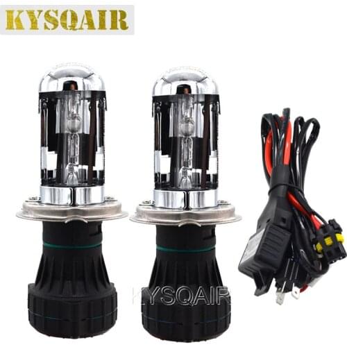 KYSQAIR AC 12V H4 Bixenon HID Lamps 35W Cnlight H4 HID Automotive Headlight Replacement Bulb 4300K 5000K 6000K H4-3 Car Light