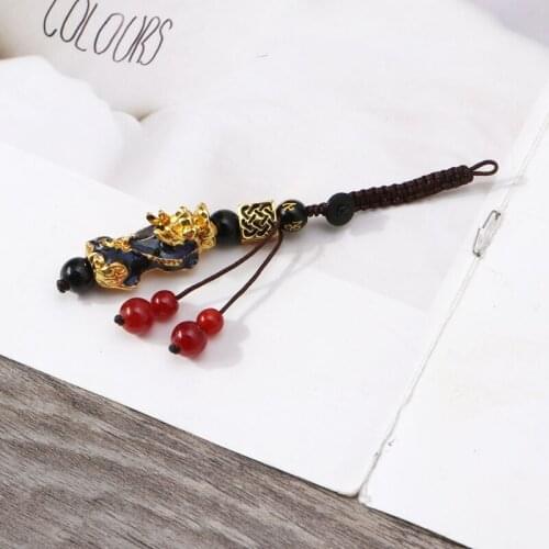 Key Mens Color Change Sensation Warm Gold Pixiu Lucky Car Keychain Creative Car Pendant Accessories Business Gifts