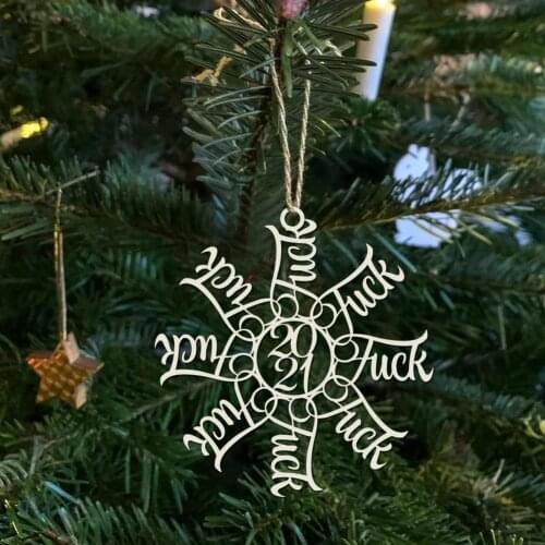 WarmHome Wood Pendant Star-Shaped Hollow Design Mini Xmas Tree Ornament DIY Crafts Decorations for Home Use