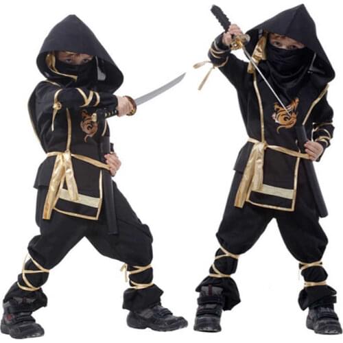 New Kid Ninja Costumes Halloween Party Boys Girls Warrior Stealth Children Cosplay Assassin Costume Childrens Day Gifts