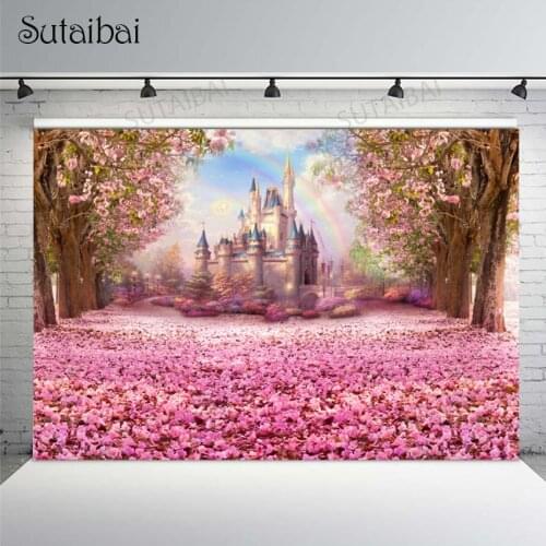 Castle Palace Photography Backdrop Girls Princess Birthday Photo Background Newborn Kids Portrait for Photo Studio Decor Props