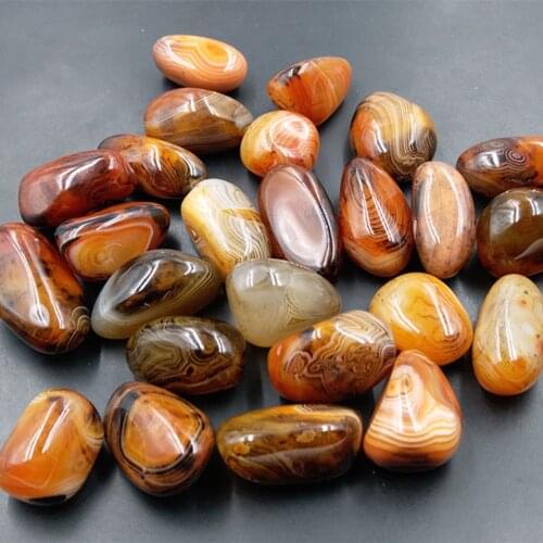 Madagascar Natural Sardonyx Agate Crystal Tumbled Stone Silk Agate Mineral Specimen Polished Reiki Healing Decor