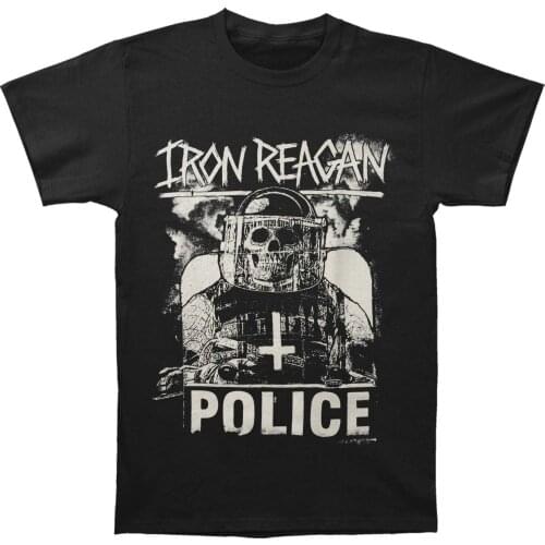 Iron Reagan Mens Riot Cop Short Sleeve T-Shirt Black
