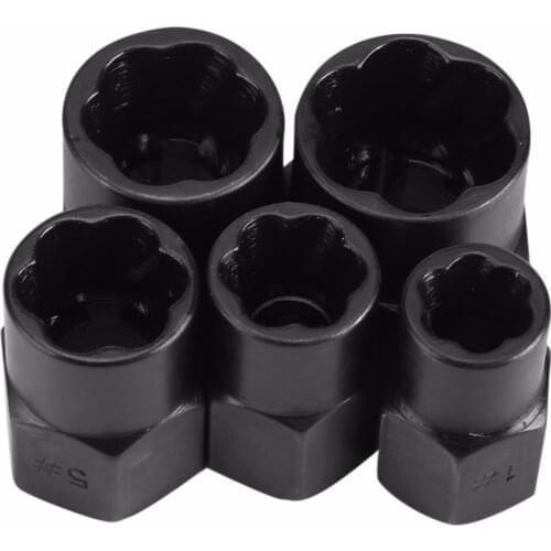 10pcs/Set Damaged Bolts Nuts Screws Remover Extractor Removal Tools Set Threading Tool Kit Black Nuts With 2 Styles