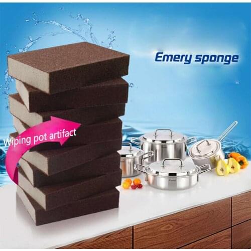 Strong Decontamination Emery Nano SpongeMagic sponge Removal of rust cleaning cotton descaling Clean Rub Pot kitchen tool