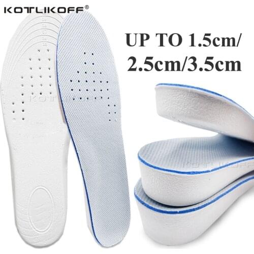 Invisible Height Increased Insoles Soft Breathable Sport Sole Pads Insert Shock Absorption Lift Heel Comfort Heightening Insoles