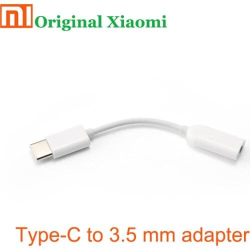 Original Xiaomi type-C to 3.5mm headphone adapter for black shark my 8 6 se A2 2S usb-c male to 3.5 audio auxiliary jack female