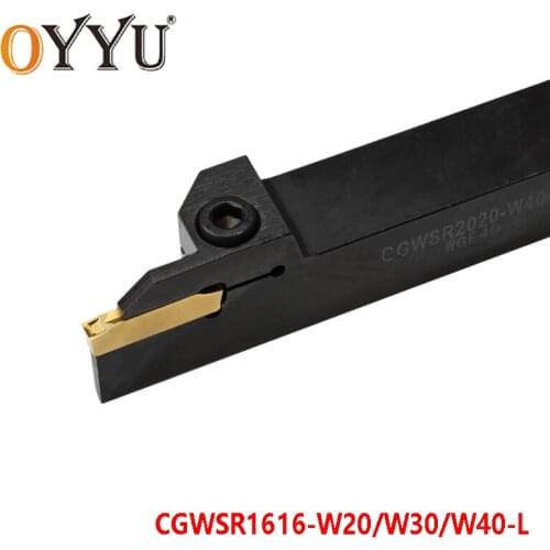 OYYU CGWSR 1616 CGWSR1616 W20 W30 W40 L Cutting Turning Toolholder Lathe Cutter Shank use Carbide Inserts WGE20/30/40