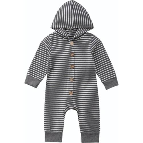 Pudcoco Casual Newborn Baby Boy Girl Kids Romper Baby Clothes Jumpsuit Hooded Ropa Bebe Clothes Outfit