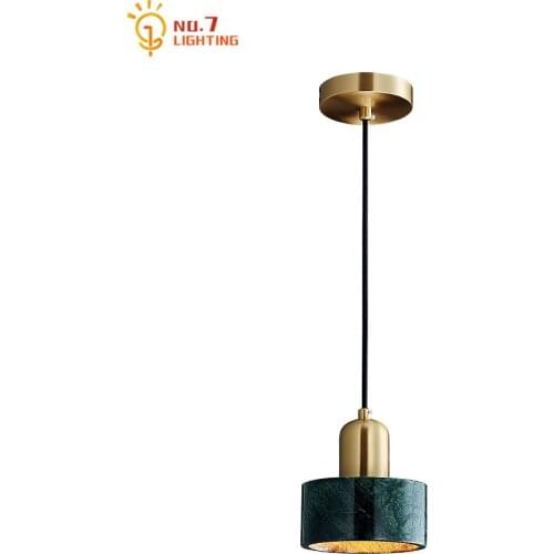 Nordic Simple Copper Marbel Lights Led E27 Modern Pendant Lights Art Decor Home Bedside Bedroom Living/Dining Room Study Bar