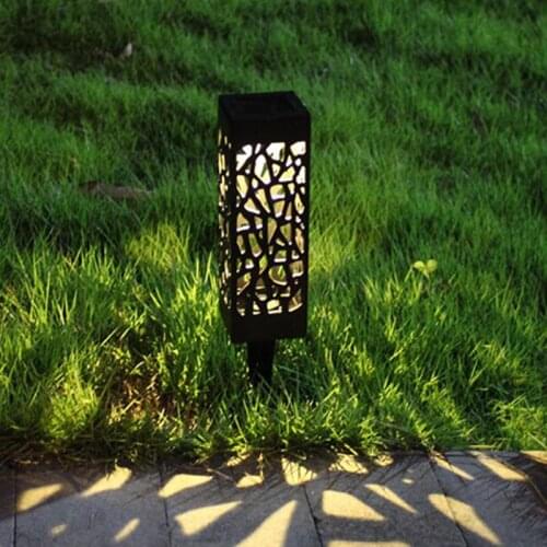 2PCS Outdoor Lighting Solar Lights Hollow Solar Powered LED Garden Outdoor Waterproof For Yard Pathgarden Decoration Lights