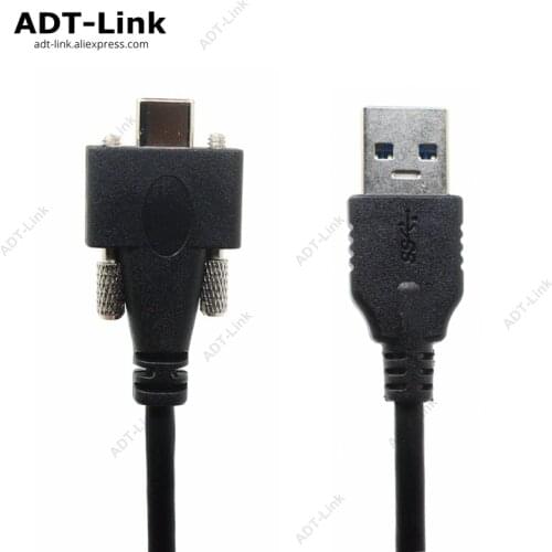 USB 3.1 Type-c Cable USB-C With screws locking For IDS Ximea Imaging Source Camera Machine Vision Industrial Camera