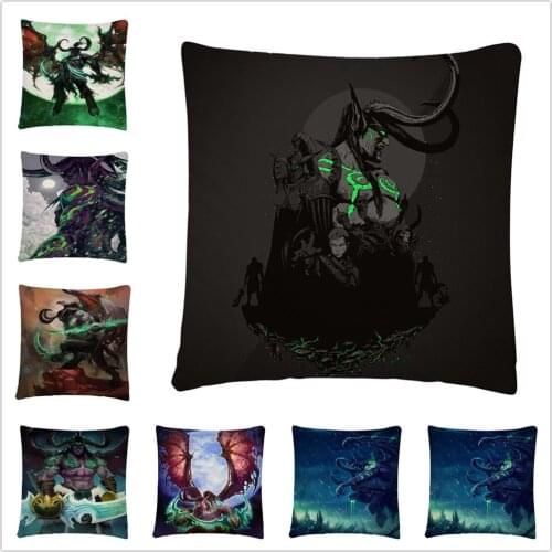 WOW Lllidan Cartoon pattern Linen Cushion Cover Pillow Case for Home Sofa Car Decor Pillowcase 45X45cm