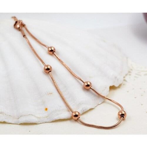Women Titanium Steel rose gold color high Quality Snake chain Bracelet Jewelry drop shipping