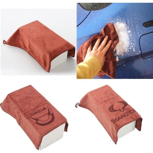 1pc 30*30CM Car Wash Towel Cleaning Towel Accessories For Honda Mugen Power Civic Accords CRV Hrv Jazz CBR VTX VFR Car Styling