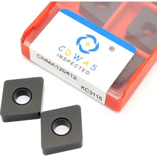 10PCS CNMA120412 KC3115 High Quality Flat Carbide Inserts CNMG 120412 External Turning Tool CNC Lathe Cutter Tool For Cast Iron