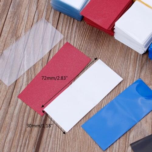 100Pc Flat PVC Heat Shrink Tubing Battery Wrap for 1 x 18650 Battery Shrink Film 63HF