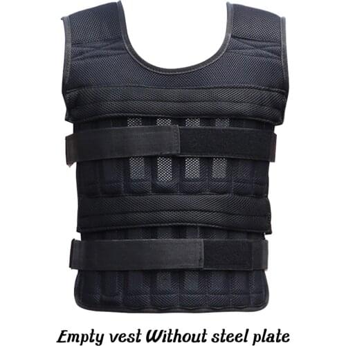 15 /20/50KG Loading Weighted Vest For Boxing Training Workout Fitness Equipment Adjustable Waistcoat Jacket Sand Clothing Vest