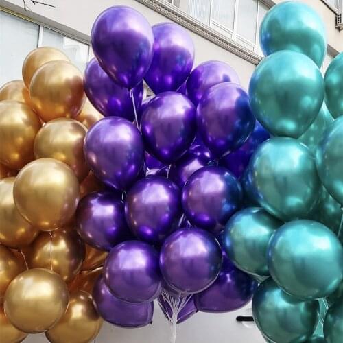 50/100pcs Metallic Latex Balloons 5/10/12 inch Gold silver Chrome Ballon Wedding Decorations Globos Birthday Party Supplies