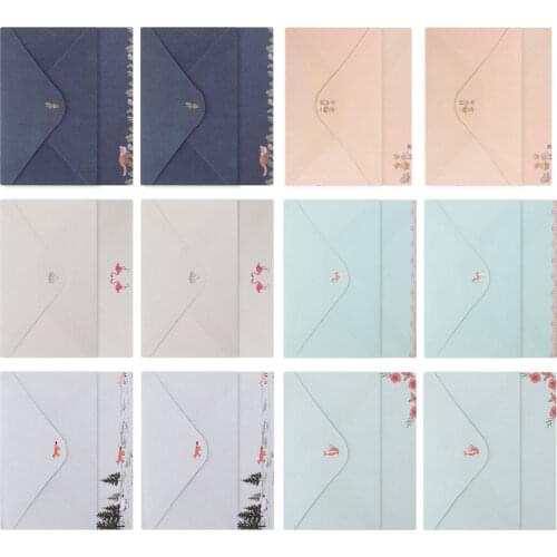 54pcs Envelope Stationery Letter Paper Creative Letter Writing Paper Set (mixed color)