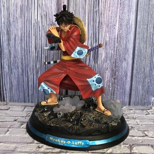 One Piece GK Third gear kimono Monkey D Luffy Snake Man Gun Statue Limited Edition Action Figure Collection Model toys Y1257