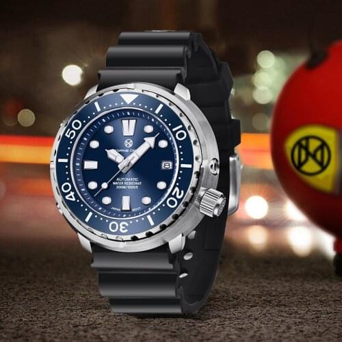 PAGRNE DESIGN New 45MM Stainless Steel Large Dial Mechanical Watch Luxury Sapphire Glass Automatic Watch Mens 300M Diving Watch